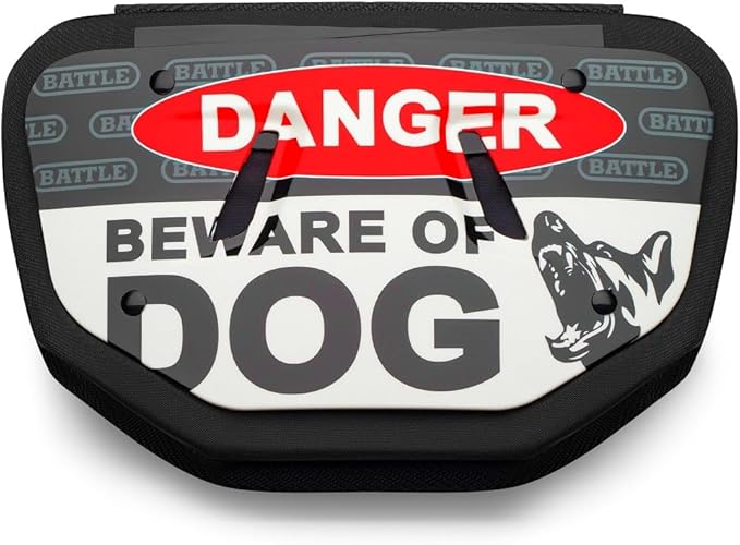 Battle | Football Back Plate - Beware of Dog